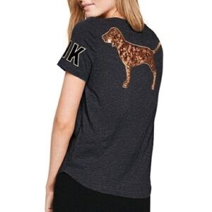 VS PINK sequin tee shirt size M